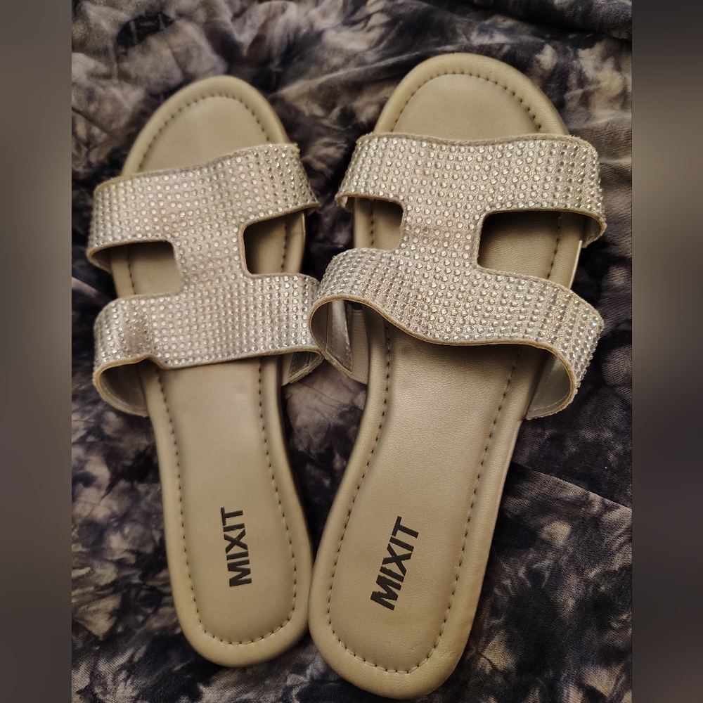 Mixit Shimmering Silver Women's Sandals